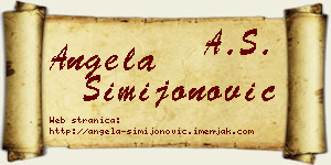 Angela Simijonović vizit kartica